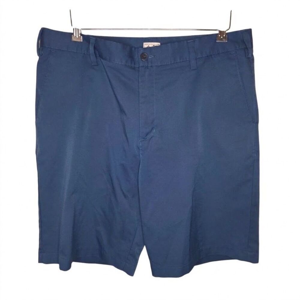 Adidas Mens Climalite Flat Front Performance Golf Shorts Blue Size 36 AE7006